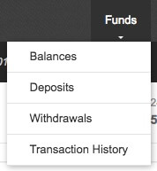 binance deposit drop-down