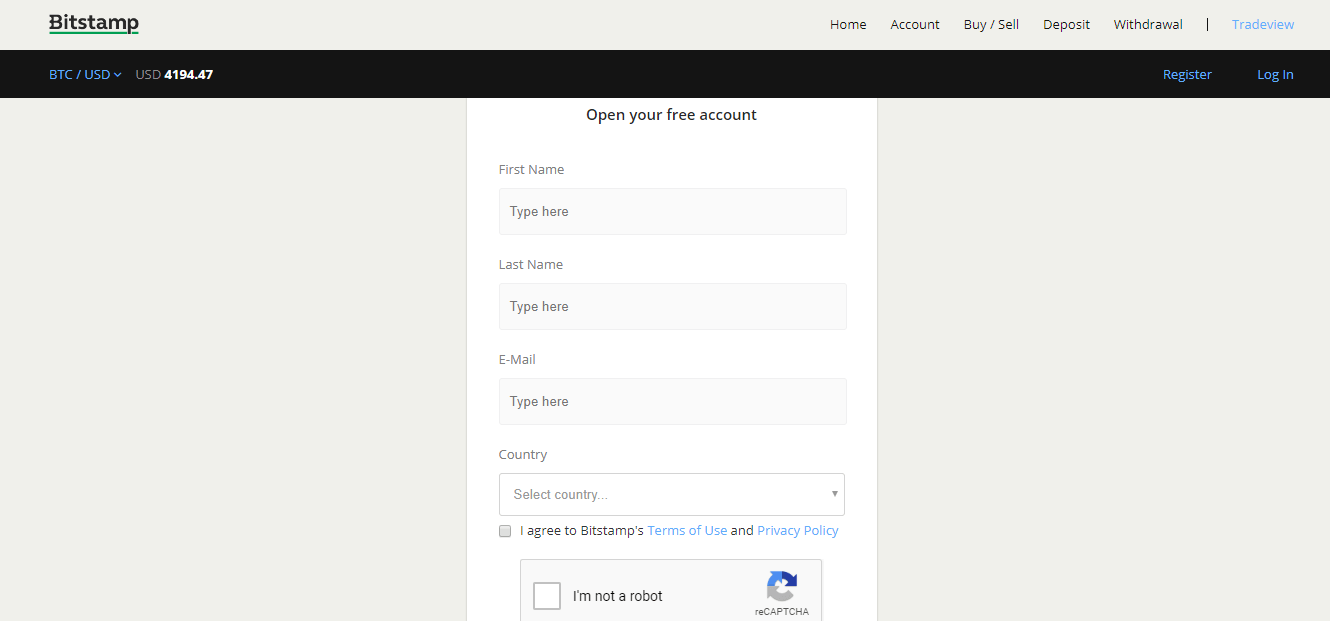 bitstamp registration
