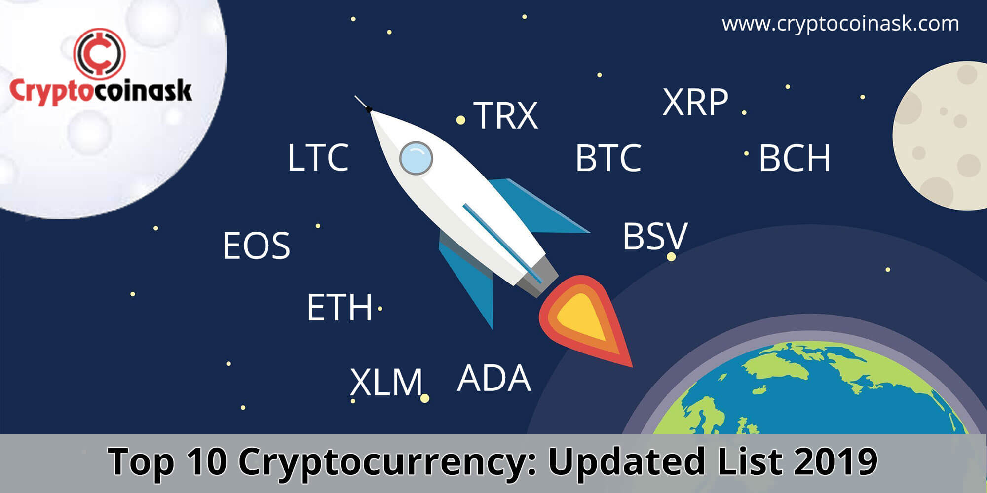 Top 10 Cryptocurrencies: Updated List 2019 - Cryptocoinask